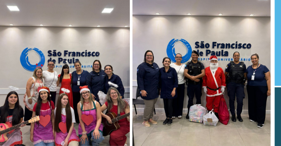 Ações natalinas levam alegria e acolhimento à ala pediátrica do HUSFP