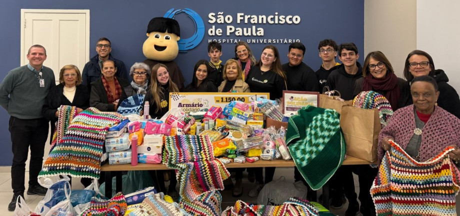 HUSFP recebe doações da Escola Santa Mônica e Grupo de Apoio do hospital