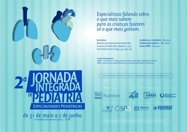 II Jornada Integrada de Pediatria realiza se em 31 de maio, 01 e 02 de junho