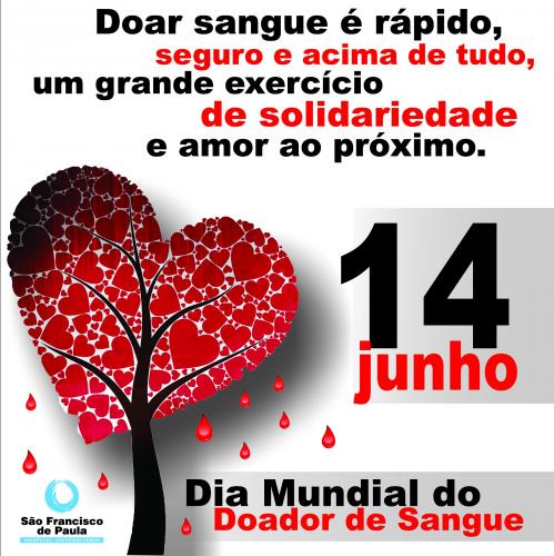 Hoje é o Dia Mundial do Doador de Sangue!!!