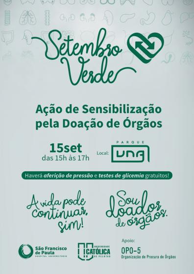 HU realiza evento de sensibilização sobre doação de órgãos no Parque Una
