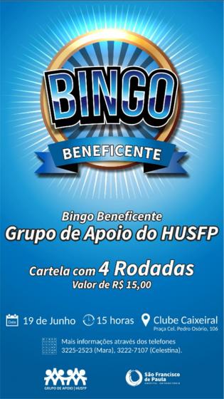 ​Grupo de Apoio do HUSFP promove bingo beneficente